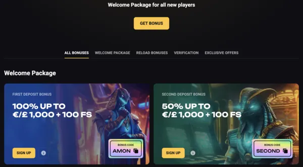 Amonbet Bonuses