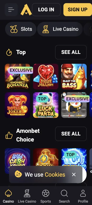 Amonbet Mobile